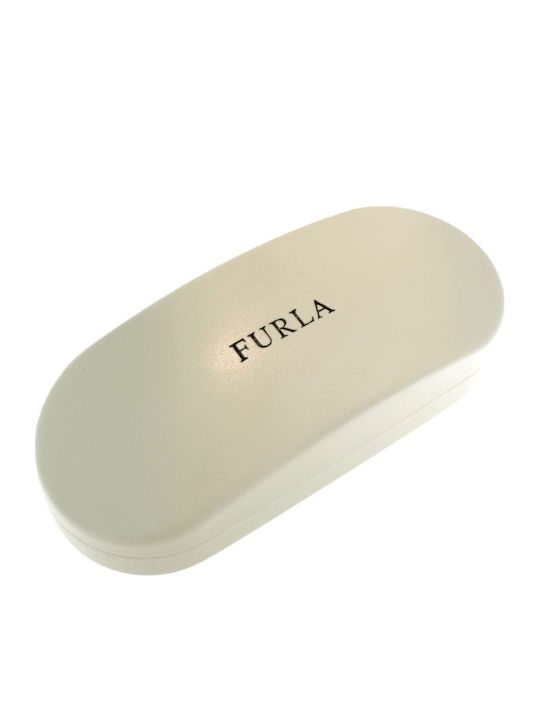 Furla Women's Sunglasses with Black Tartaruga Horn-Rimmed Frame and Brown Lenses SFU508 0722