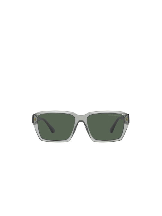 Emporio Armani Men's Sunglasses with Gray Plastic Frame and Green Lens EA4186 536271