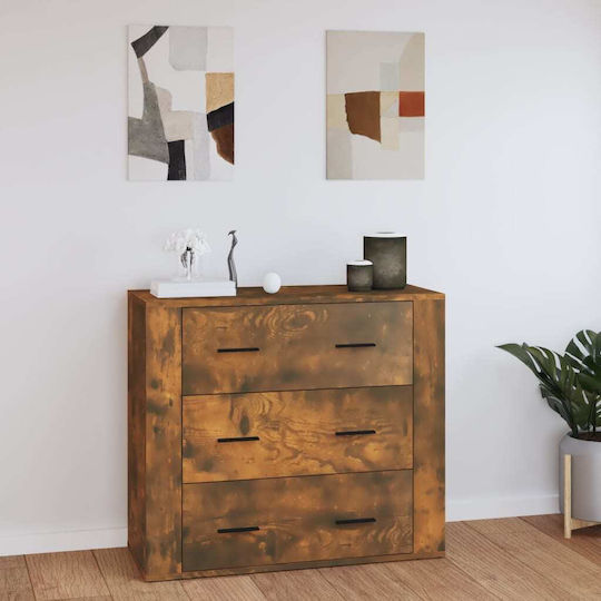 Wooden Chest of Drawers with 3 Drawers 80x33x70cm