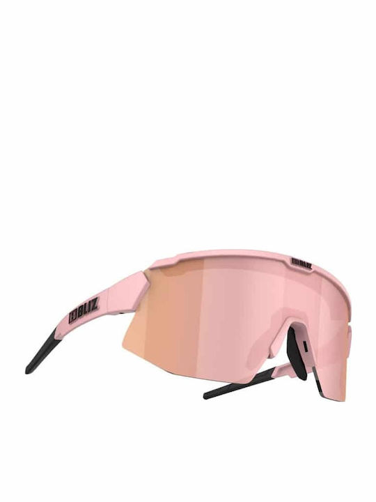 Bliz Breeze Unisex Sunglasses with Pink Plastic Frame and Pink Lens 52102-49