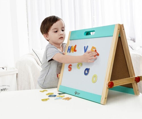 Classic World Dry Easy Magnetic Markerboard Blackboard Double Sided Floor 33x41x51cm
