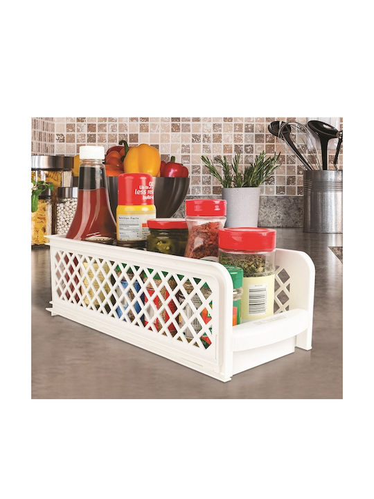 03006BDR50WH An der Wand montiert Badezimmerregal Kunststoff mit 2 Regalböden 38.1x19x36.2cm Weiß