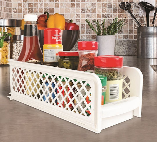 03006BDR50WH An der Wand montiert Badezimmerregal Kunststoff mit 2 Regalböden 38.1x19x36.2cm Weiß