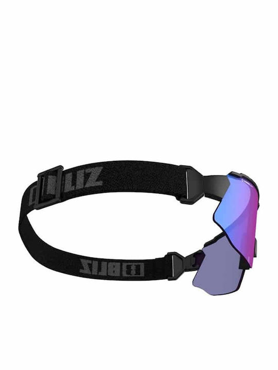 Bliz Breeze Nano Unisex Γυαλιά Ηλίου με Μαύρο Κοκκάλινο Σκελετό και Μωβ Φακό 52102-14N