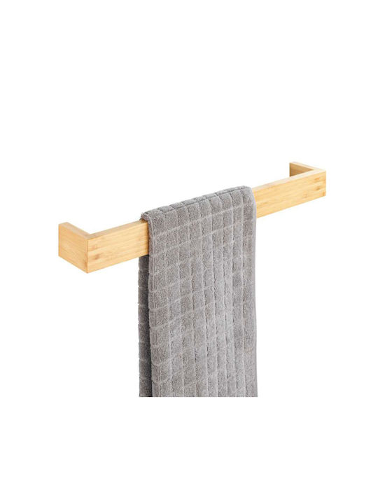 Wenko Bambusa Single Wall-Mounted Bathroom Rail ​60x9cm Brown