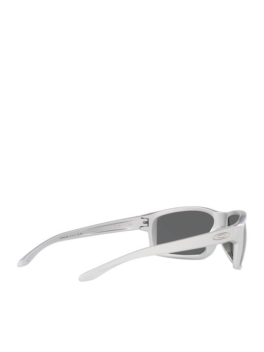 Oakley Gibston Men's Sunglasses with Silver Plastic Frame and Black Lens OO9449-22