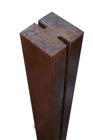 Showood Garden Fencing Supplies Intermediate for PP Kafasota Wooden Beam 120x7x7cm Brown