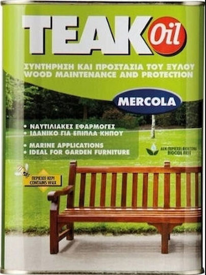 Mercola Teak Oil Διαλύτου Δρυς Ματ 1lt