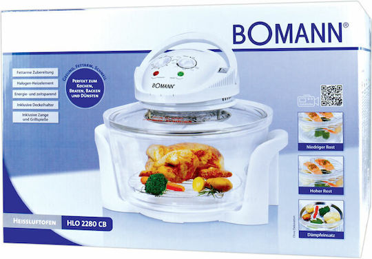 Bomann HLO 2280 138-0263 Halogenofen 12Es mit Halogenlampe Weiß