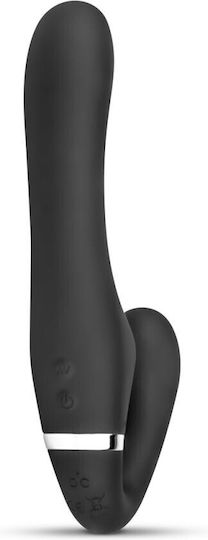 No Parts Trägerlos Strap On mit Dildo 22cm mit Vibration in Schwarz Farbe