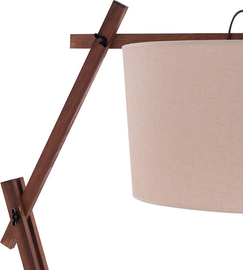HomeMarkt Crane Floor Lamp H170xW54cm. with Socket for Bulb E27 Beige