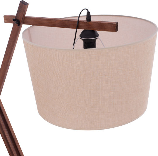 HomeMarkt Crane Floor Lamp H170xW54cm. with Socket for Bulb E27 Beige
