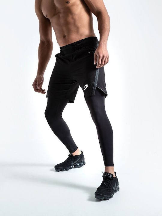 Σορτσάκι με Ενσωματωμένο Κολάν Boxraw Pep Shorts 2In1 - Black