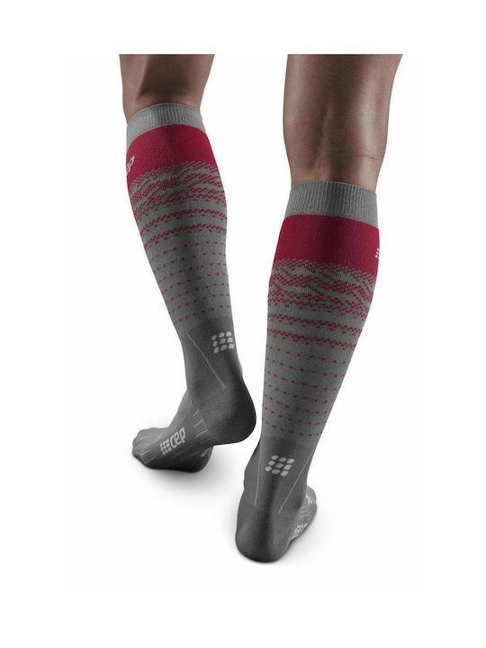 Cep Ski Thermo Merino Wool Socks Women Grey / Red CEP Red