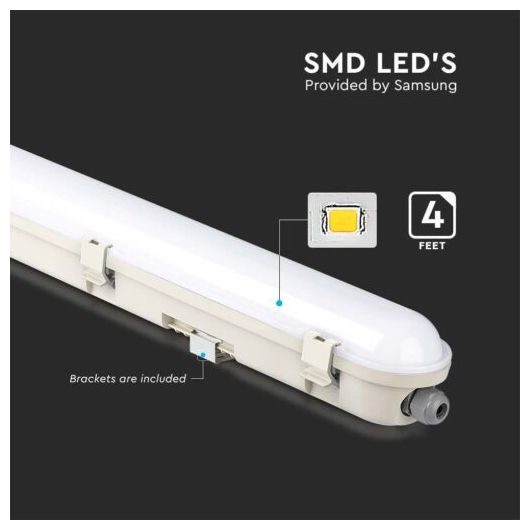 V-TAC Lichtleiste Außenbereich mit Leuchtstofflampe 60W 120cm