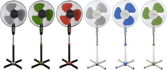 Esperanza Hurricane Ανεμιστήρας Ορθοστάτης 50W Διαμέτρου 40cm Μαύρος