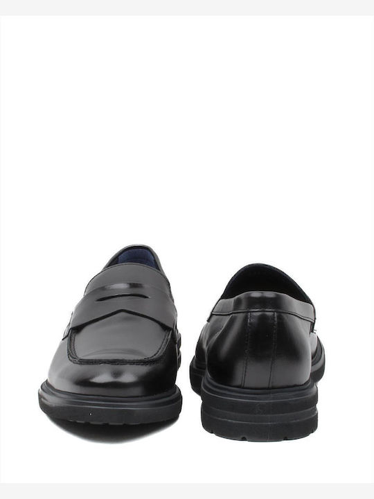 Belgas Sierra Men's Leather Loafers Black