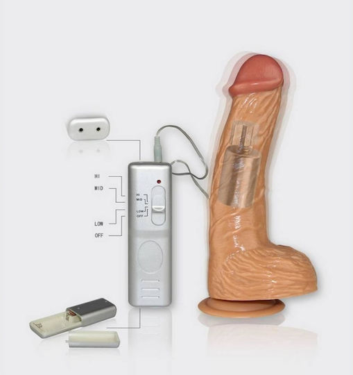 Lovetoy Real Extreme Ρεαλιστικός Δονητής Extra Girth Vibrating Dildo 22cm Flesh