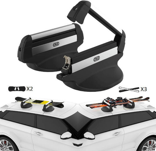 Cruz Car Ski Mounts Suitable for 3 Ski Pairs or 2 Snowboards
