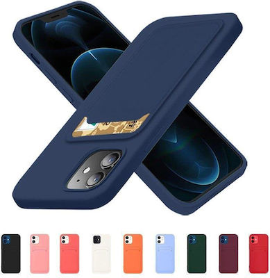 Hurtel Card Silicone Back Cover with Credit Card Holder Navy Blue (Redmi Note 11 Pro+ 5G)