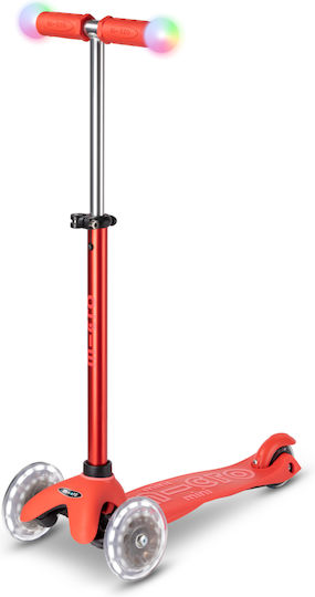 Micro Детски Ролер Mini2Grow 3 Колела със Седалка за 12 Месеца Червен