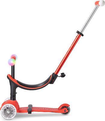 Micro Kinderroller Mini2Grow 3-Rad mit Sitz für 12+ Monate Rot