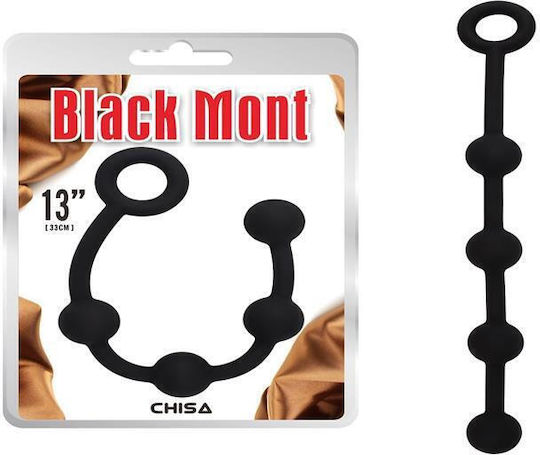 Chisa Novelties Black Mont Perle anale Mici Negre 12.9cm