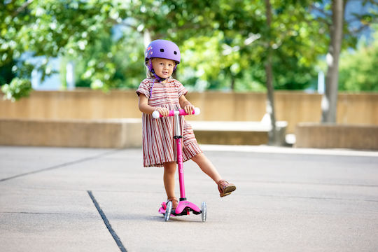 Micro Kids Scooter Foldable Mini2grow 3-Wheel with Seat for 12 Months Fuchsia