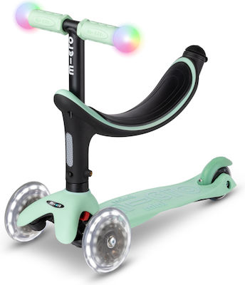 Micro Kinderroller Mini2grow 3-Rad mit Sitz für 12+ Monate Grün