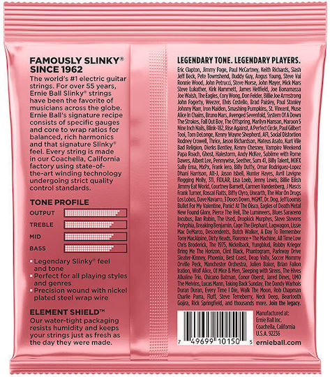 Ernie Ball Zippy Slinky Einstellen Nickel gewickelt E-Gitarrensaiten 7 - 36