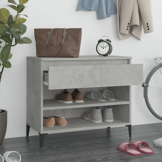 Metall Schuhschrank mit 2 Regalen Concrete L70xW36xH60cm