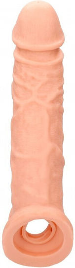Shots Real Rock Penis Extender with Rings Flesh 21cm