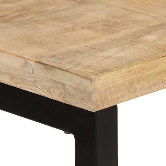 Kitchen Table from Solid Wood and Metal 110x50x76cm
