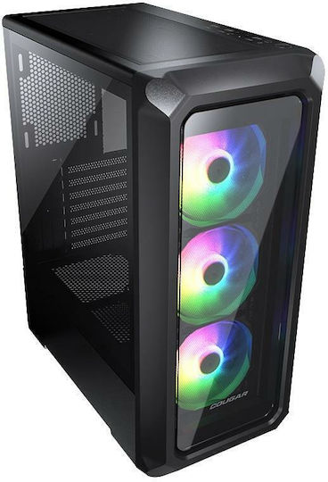 Cougar Archon 2 RGB Gaming Midi-Turm Computergehäuse mit Seitenfenster Schwarz