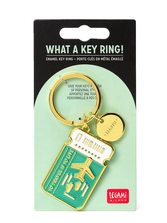Legami Milano Μπρελόκ Πορτοφόλι What A Key Ring-Travel Ticket Μεταλλικό Ασημί