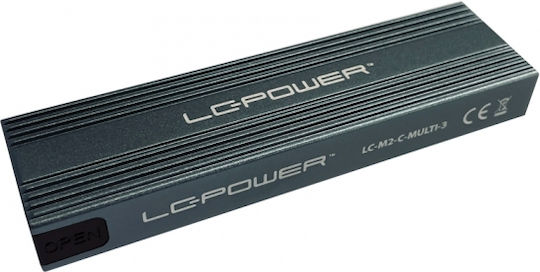 LC-Power Case for Hard Drive M.2 SATA III / PCI Express with Connection USB 3.1