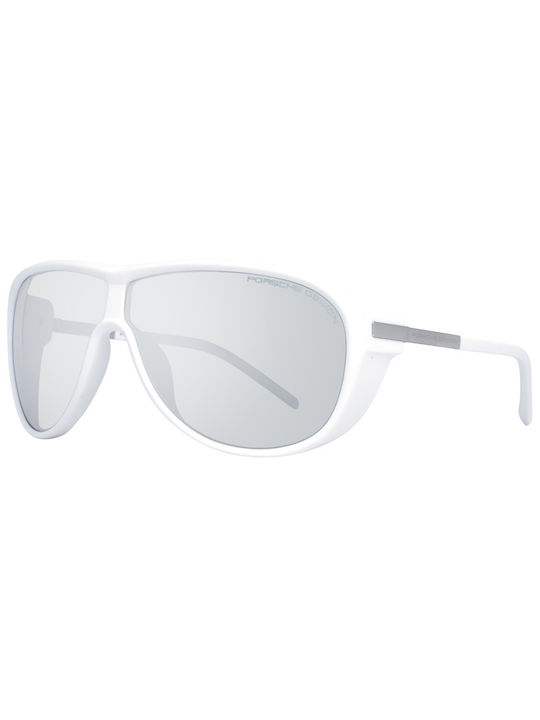 Porsche Design Sonnenbrillen mit Weiß Rahmen und Gray Linse P8598 D