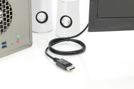 Digitus Cable DisplayPort male - HDMI male 1m Μαύρο (AK-340303-010-S)