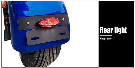 WheelnWater Harley GM-01 Electric Scooter Power 2000W 20Ah Blue Color