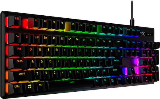 HyperX Alloy Origins PBT Gaming Mechanical Keyboard with HyperX Red switches and RGB lighting (English US)