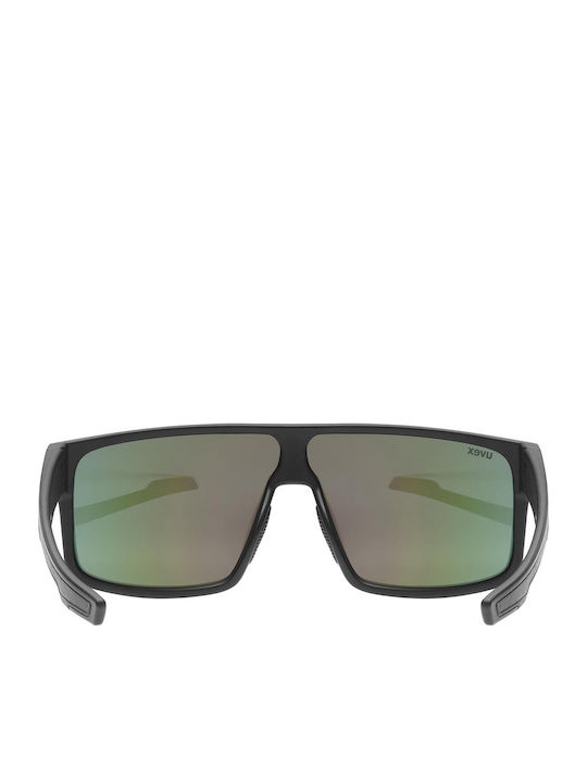 Uvex LGL 51 Men's Sunglasses with Black Plastic Frame and Orange Polarized Lens