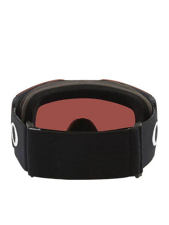 Oakley Fall Line Ski- & Snowboardbrille Erwachsene Schwarz mit Linse Spiegel in Orange Farbe