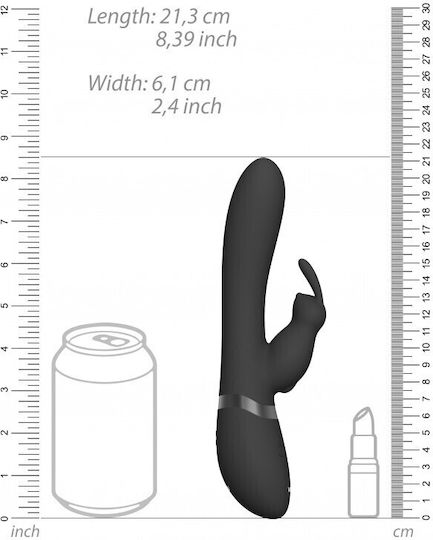Vive Taka Δονητής Rabbit 21.3cm Black