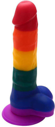 Dream Toys Colourful Love Dildo Ρεαλιστικό Dildo με Όρχεις και Βεντούζα Colourful 20cm