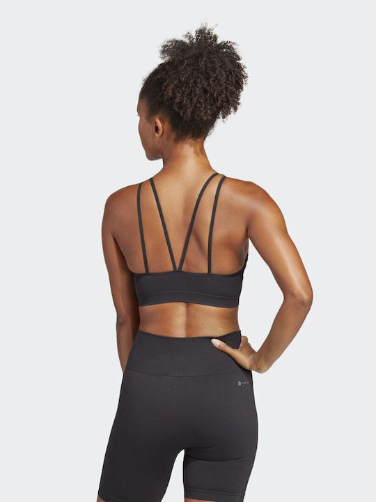 adidas Aeroknit Women's Sports Bra with Removable Padding Black