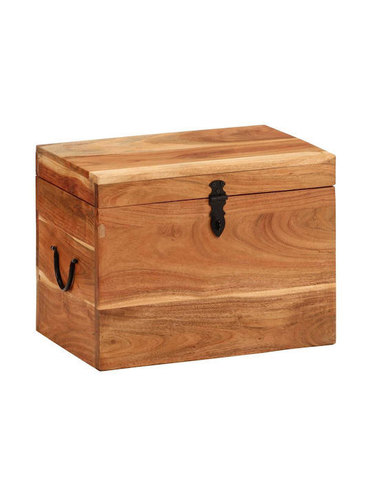 vidaXL Wooden Decorative Trunk Brown 39x28x31cm