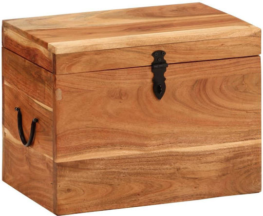 vidaXL Wooden Decorative Trunk Brown 39x28x31cm