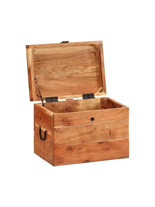 vidaXL Wooden Decorative Trunk Brown 39x28x31cm