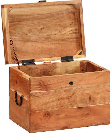 vidaXL Wooden Decorative Trunk Brown 39x28x31cm