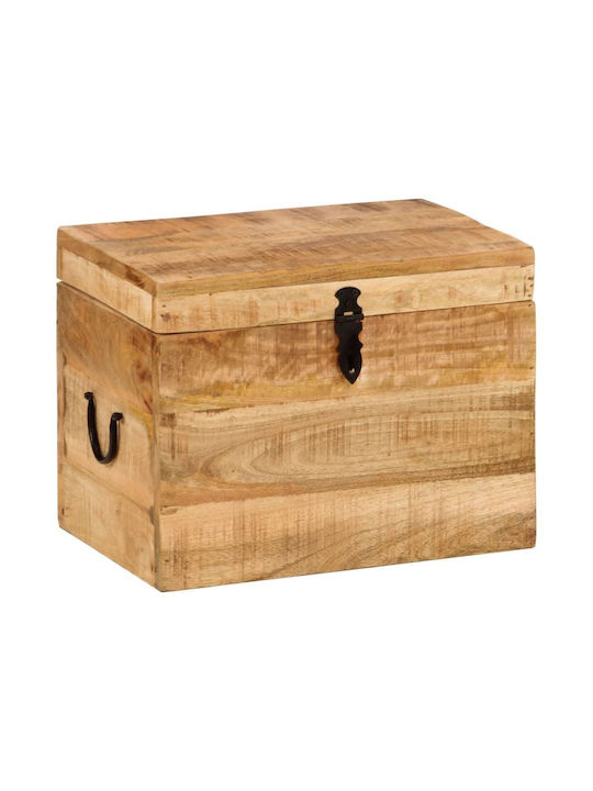 vidaXL Wooden Decorative Trunk Beige 39x28x31cm